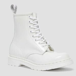Dr. Martens 1460 Mono White Leather Lace Up Boots 36